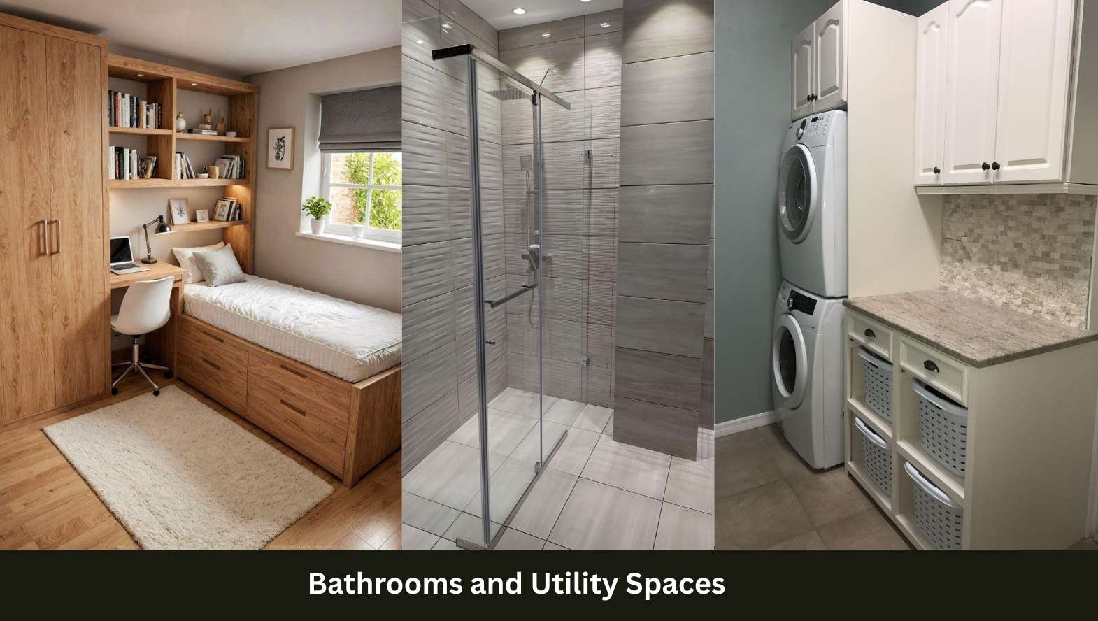 Bathrooms and Utility Spaces.