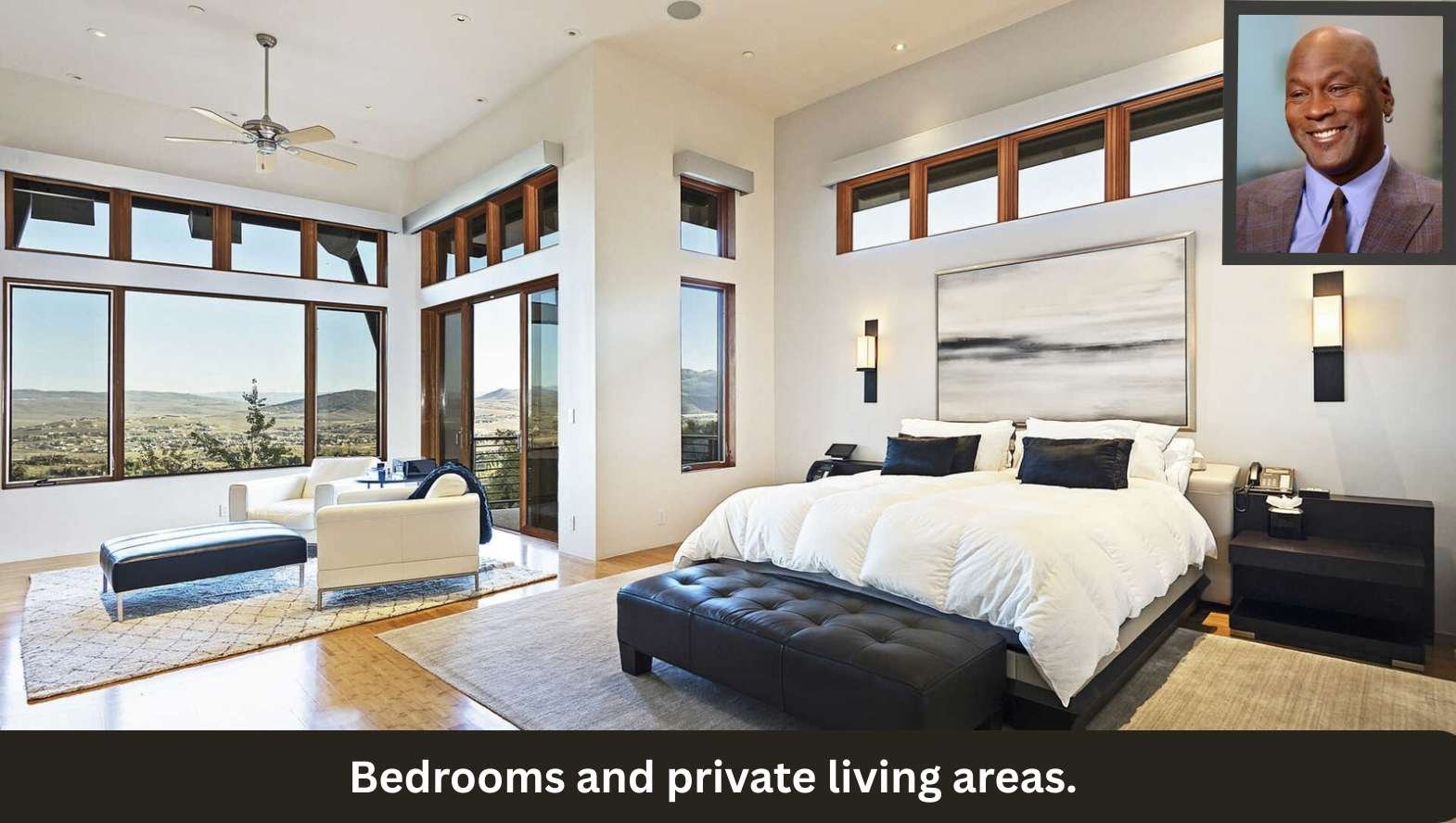 Bedrooms and private living areas