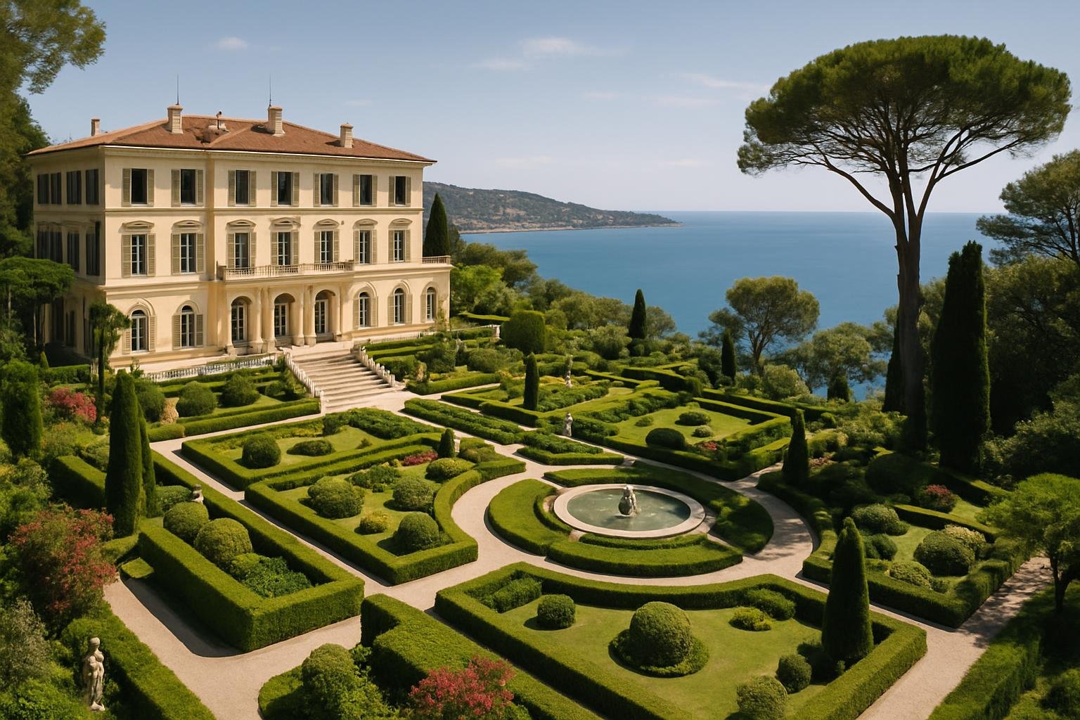 A breathtaking view of Villa Leopolda