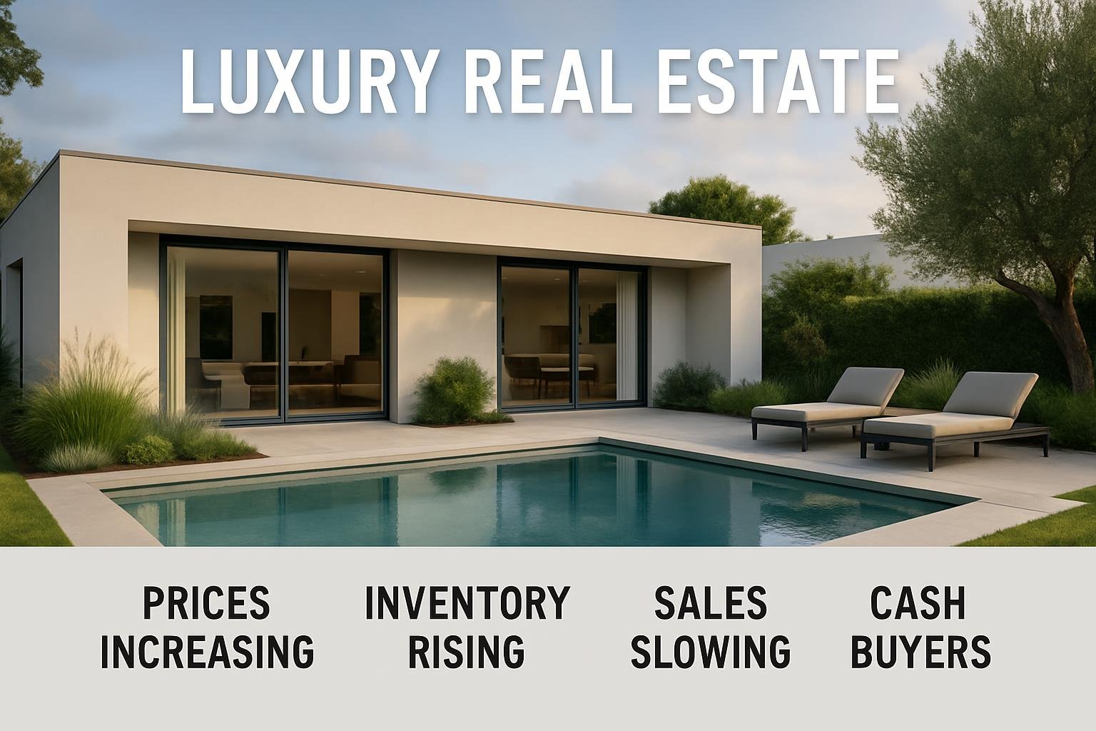 A summary graphic highlighting the key takeaways from the luxury real estate market